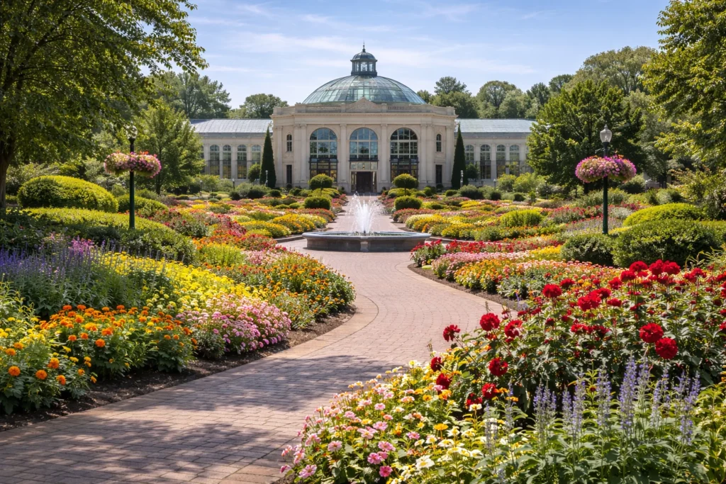 Hershey Gardens landscaped flower gardens and conservatory in Hershey Pennsylvania