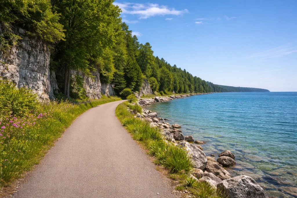 Top 5 places to visit in Mackinac Island – scenic coastal trail at Mackinac Island State Park