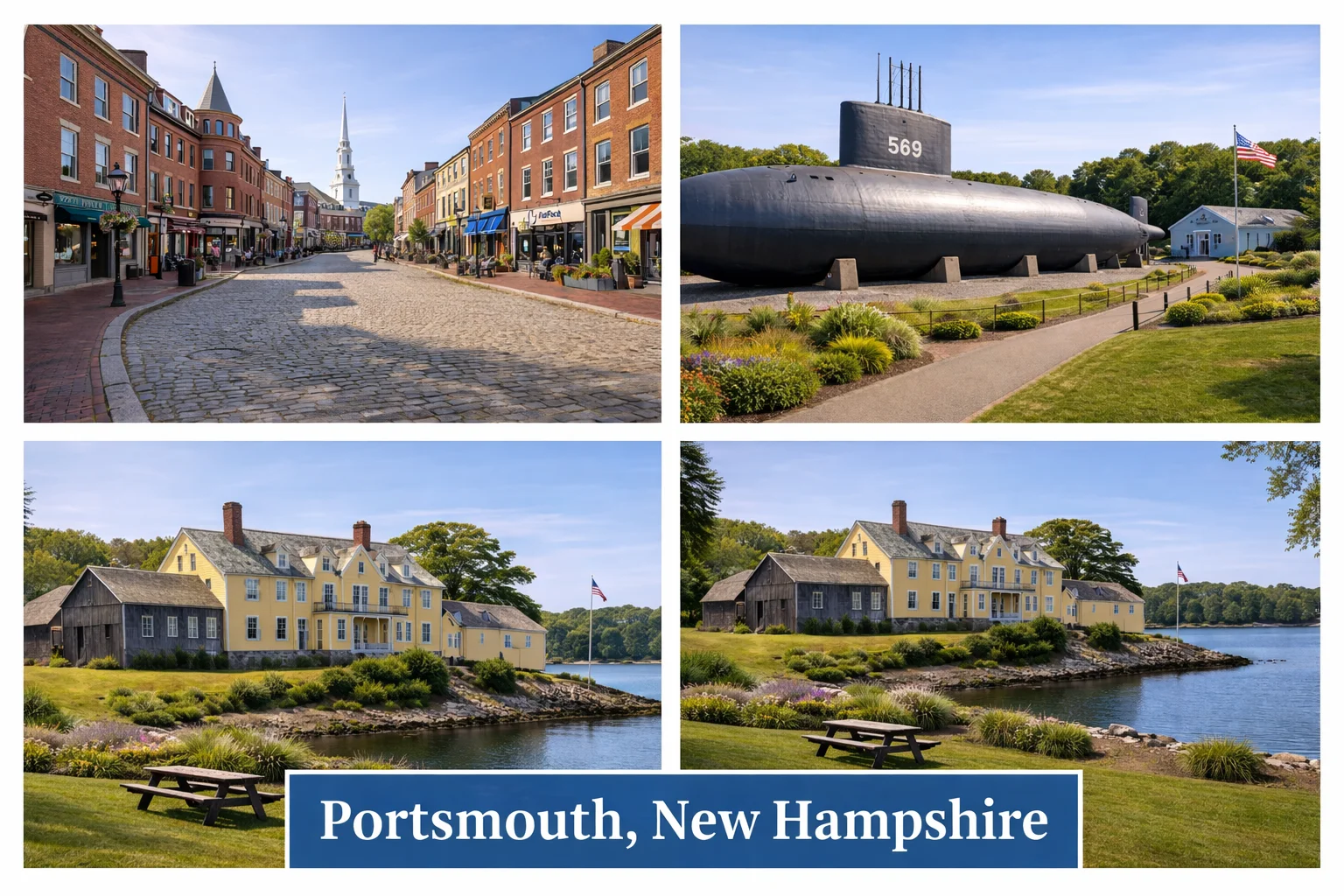Top 5 places to visit in Portsmouth featuring historic sites, waterfront parks, and downtown views