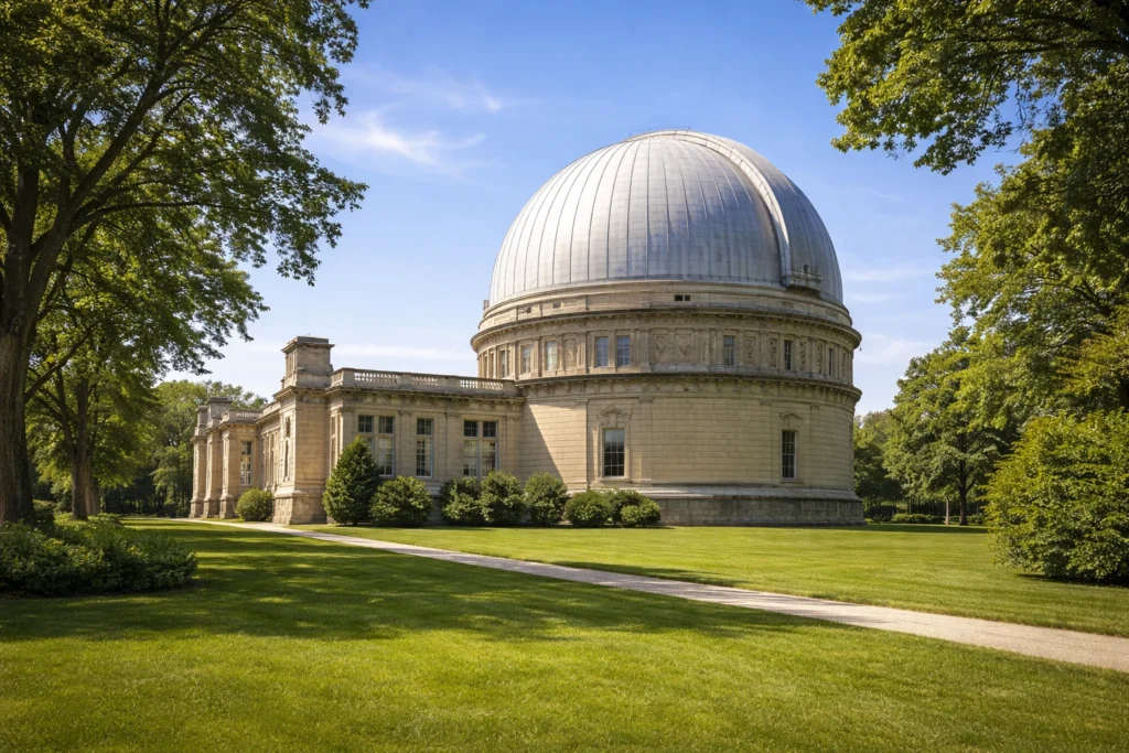 Yerkes Observatory near Lake Geneva Wisconsin historic stone building and observatory dome