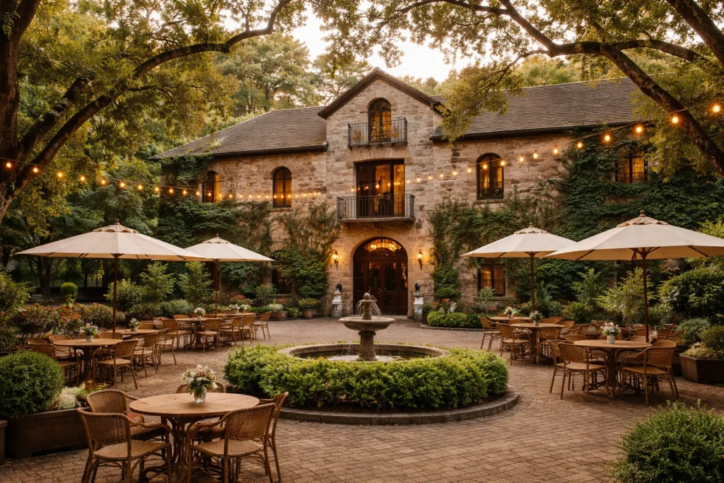 Buena Vista Winery in Sonoma California featuring historic stone building courtyard and wine country setting