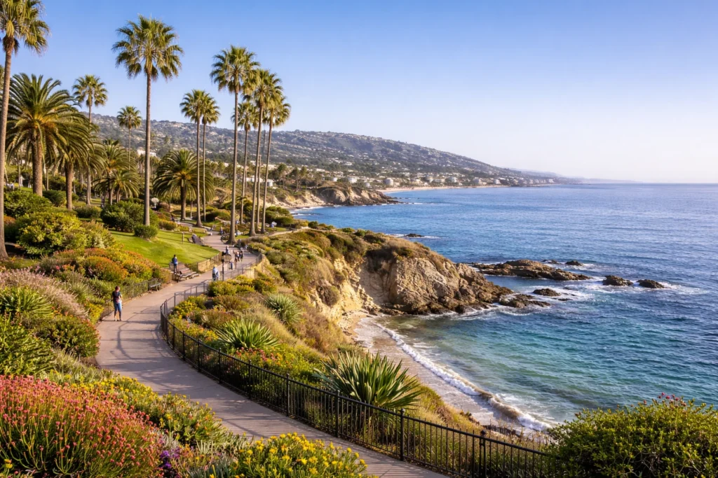 Heisler Park in Laguna Beach with clifftop paths and ocean views