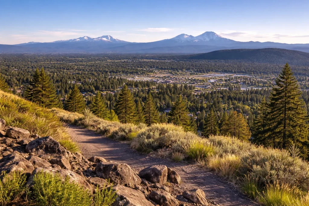 Pilot Butte State Scenic Viewpoint overlooking Bend and Cascade Mountains – top 5 places to visit in Bend