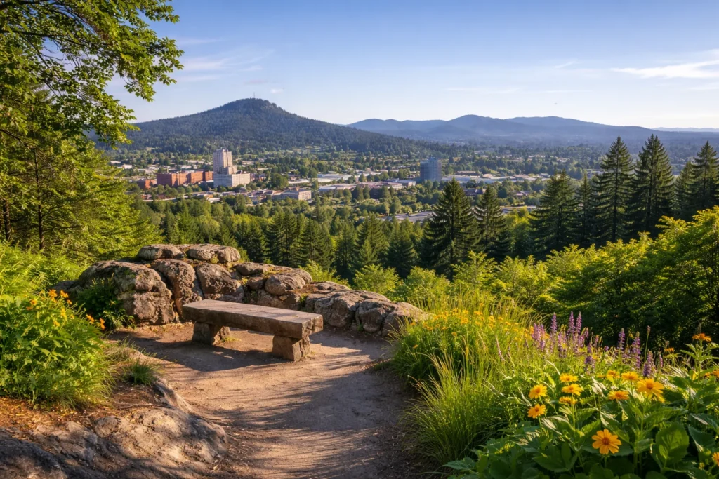 Skinner Butte Park in Eugene with panoramic city views and surrounding hills – top 5 places to visit in Eugene